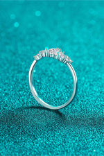 Adored Moissanite Rhodium-Plated Ring - Ladyez