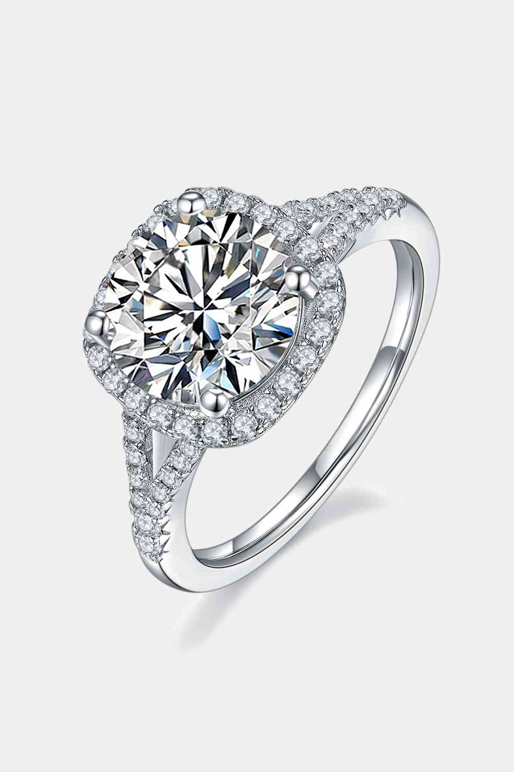 3 Carat Moissanite Halo Ring - Ladyez