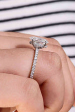 14K White Gold 2.5 Carat Moissanite 4-Prong Ring - Ladyez