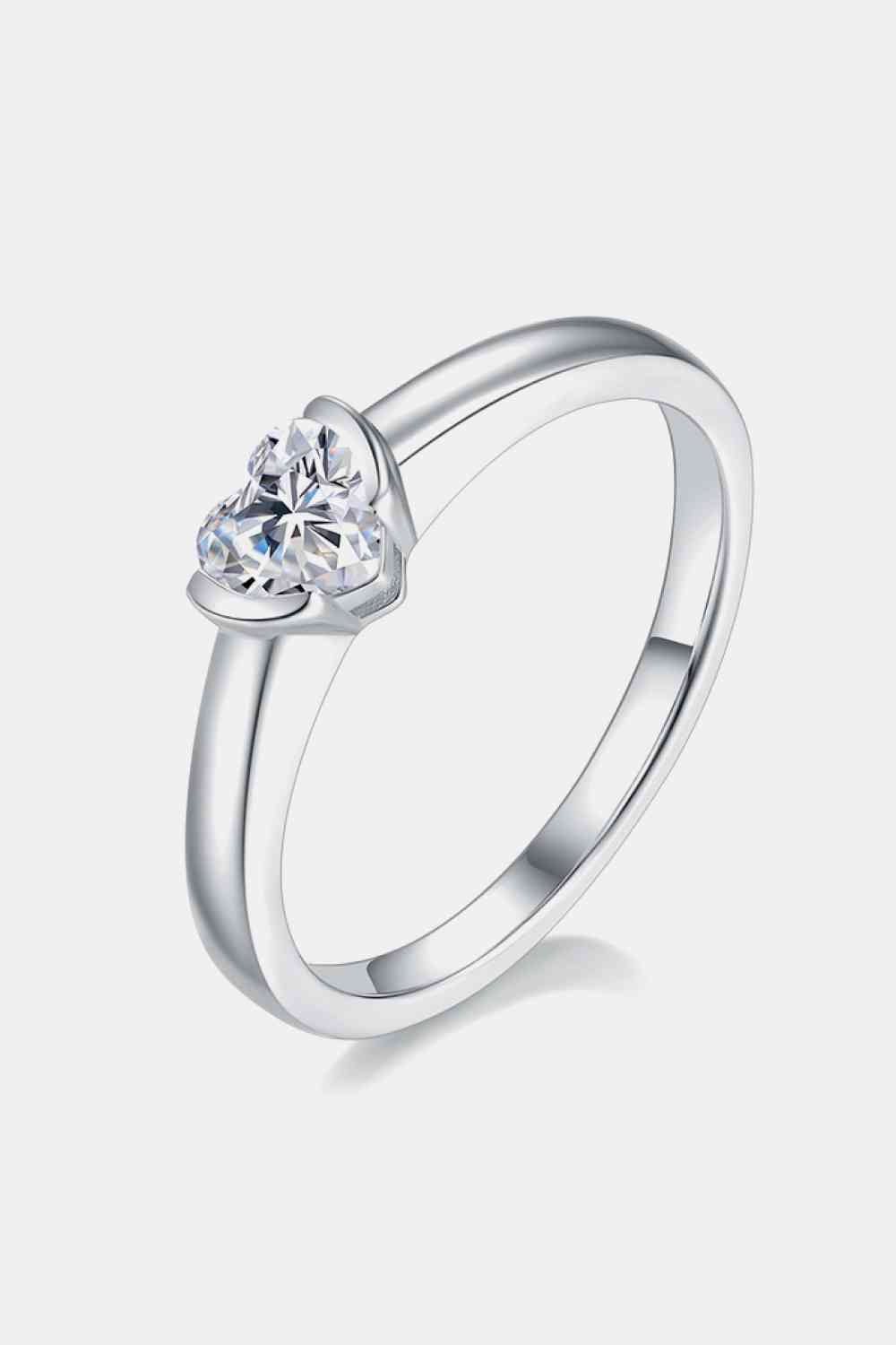 Moissanite 925 Sterling Silver Solitaire Ring - Ladyez