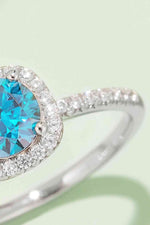 Adored 1 Carat Moissanite 925 Sterling Silver Halo Ring - Ladyez