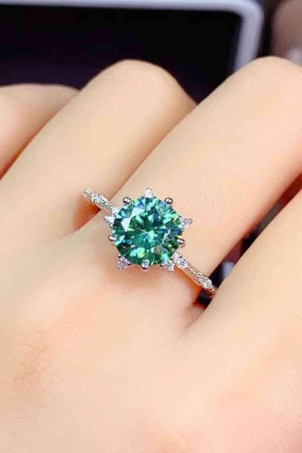All Eyes On Me 1 Carat Moissanite Platinum-Plated Ring - Ladyez