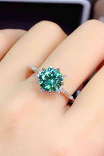 All Eyes On Me 1 Carat Moissanite Platinum-Plated Ring - Ladyez