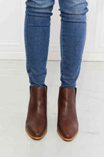MMShoes Back At It Point Toe Bootie in Chocolate - Ladyez