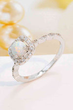 925 Sterling Silver Inlaid Opal Ring - Ladyez