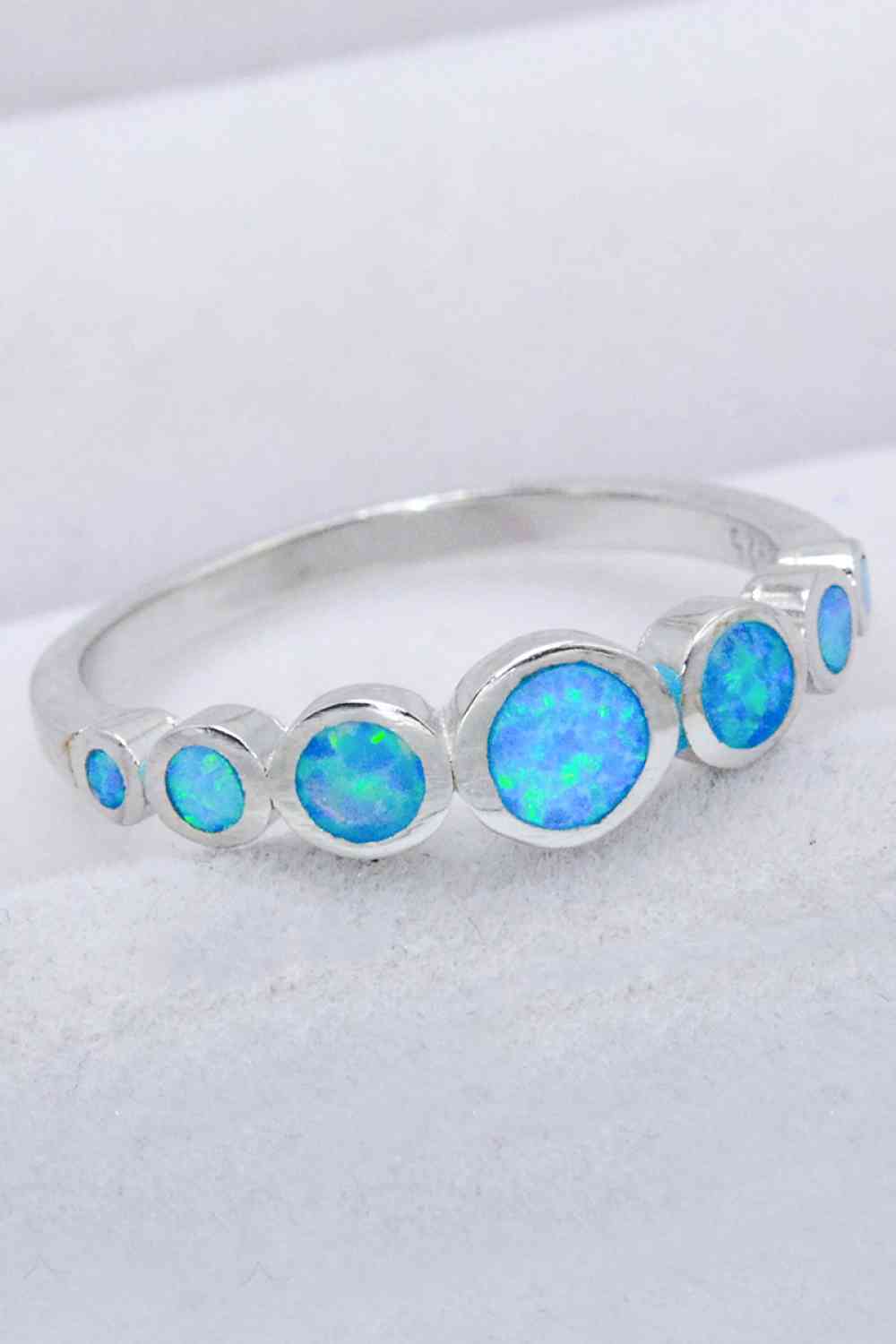 925 Sterling Silver Multi-Opal Ring - Ladyez