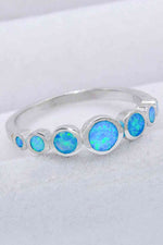 925 Sterling Silver Multi-Opal Ring - Ladyez