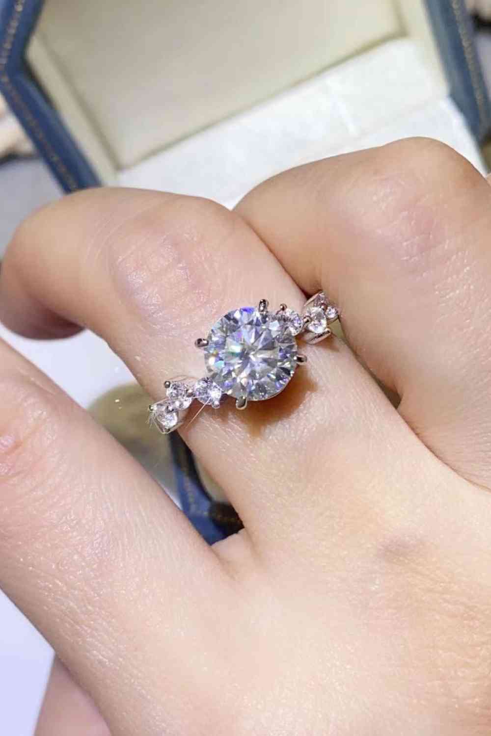 2 Carat Moissanite 925 Sterling Silver Ring - Ladyez