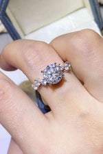 2 Carat Moissanite 925 Sterling Silver Ring - Ladyez