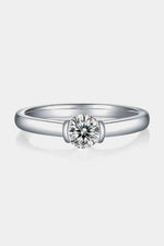 Moissanite 925 Sterling Silver Solitaire Ring - Ladyez