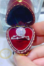 1 Carat Moissanite Platinum-Plated Ring - Ladyez