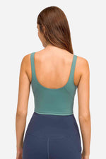 Deep V-Neck Crop Sports Bra - Ladyez
