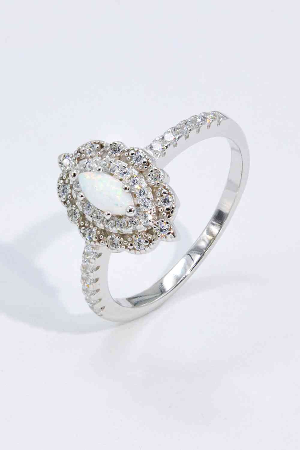 Modern Love Story Opal and Zircon Ring - Ladyez