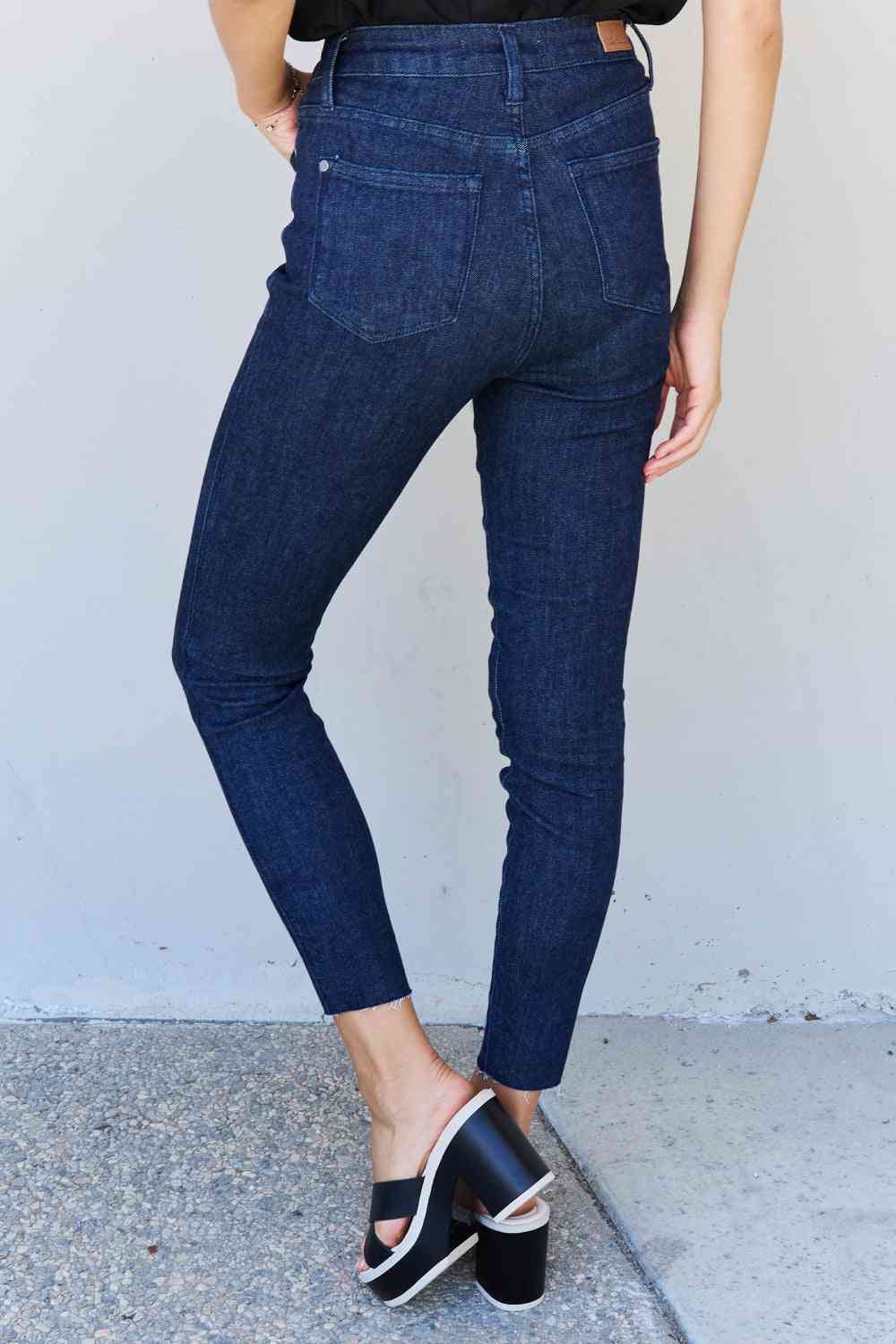 Judy Blue Esme Full Size Tummy Control High Waist Skinny Jeans - Ladyez