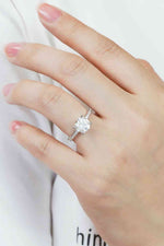 1.5 Carat Moissanite Side Stone Ring - Ladyez