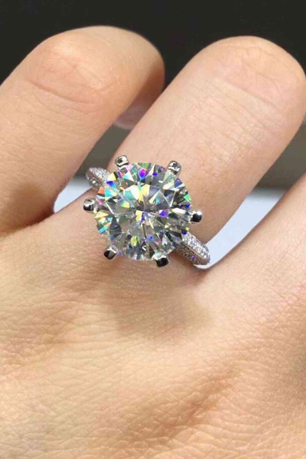 5 Carat Moissanite 6-Prong Ring - Ladyez