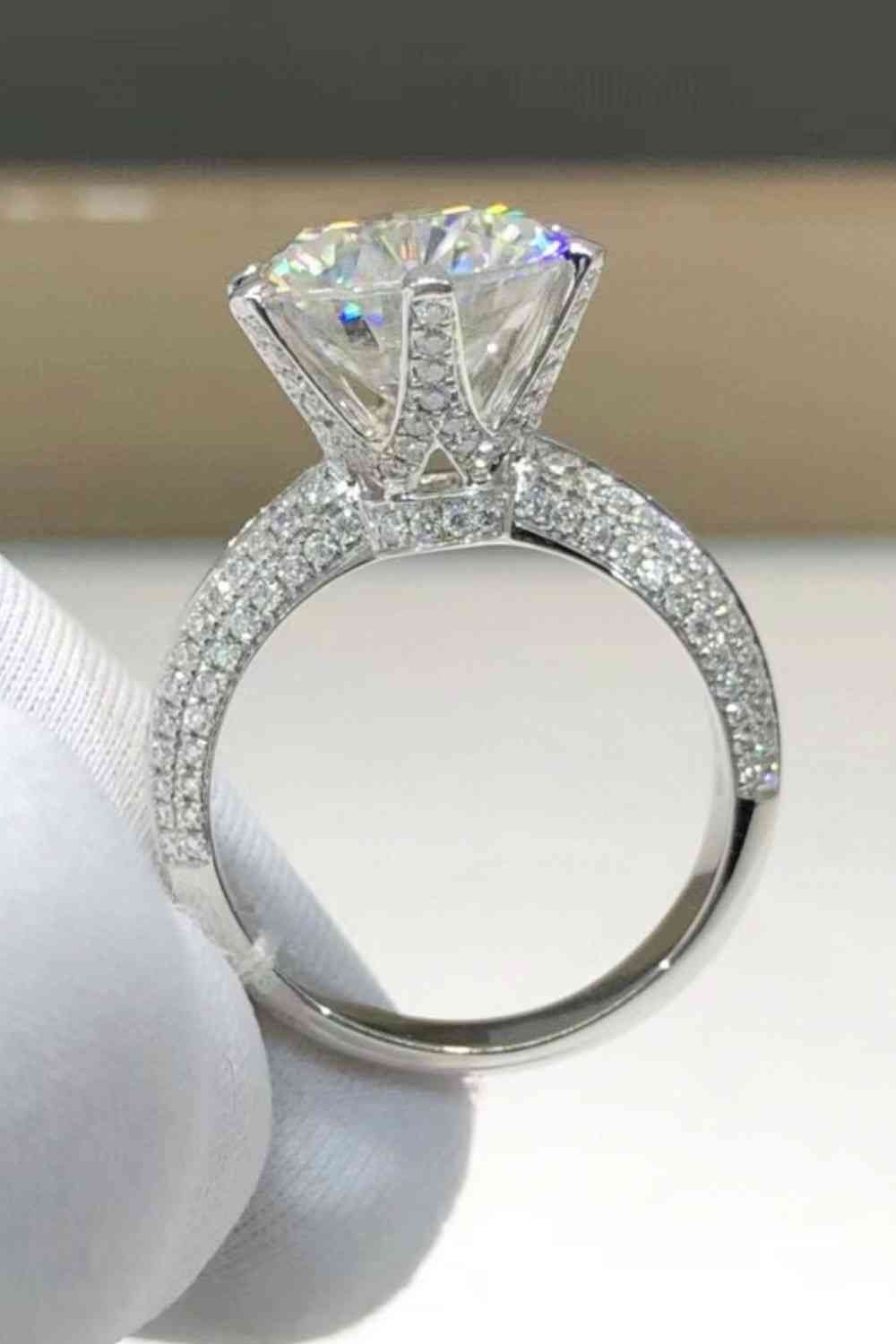 5 Carat Moissanite 6-Prong Ring - Ladyez