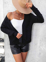 Open Front Long Sleeve Cardigan - Ladyez