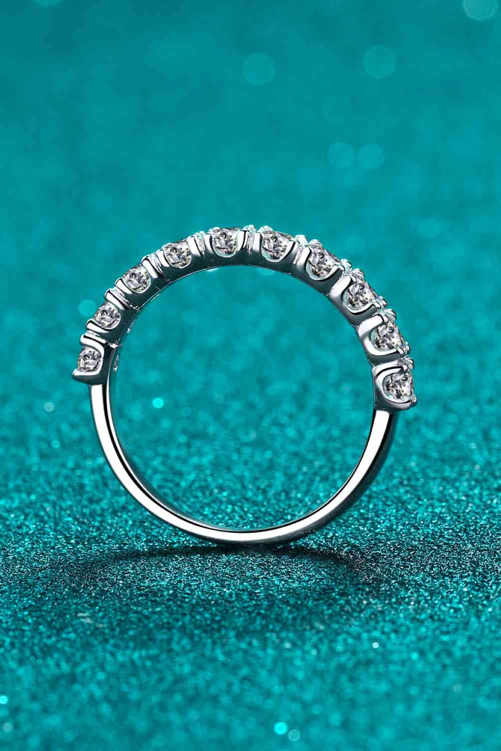 1 Carat Moissanite Half-Eternity Ring - Ladyez