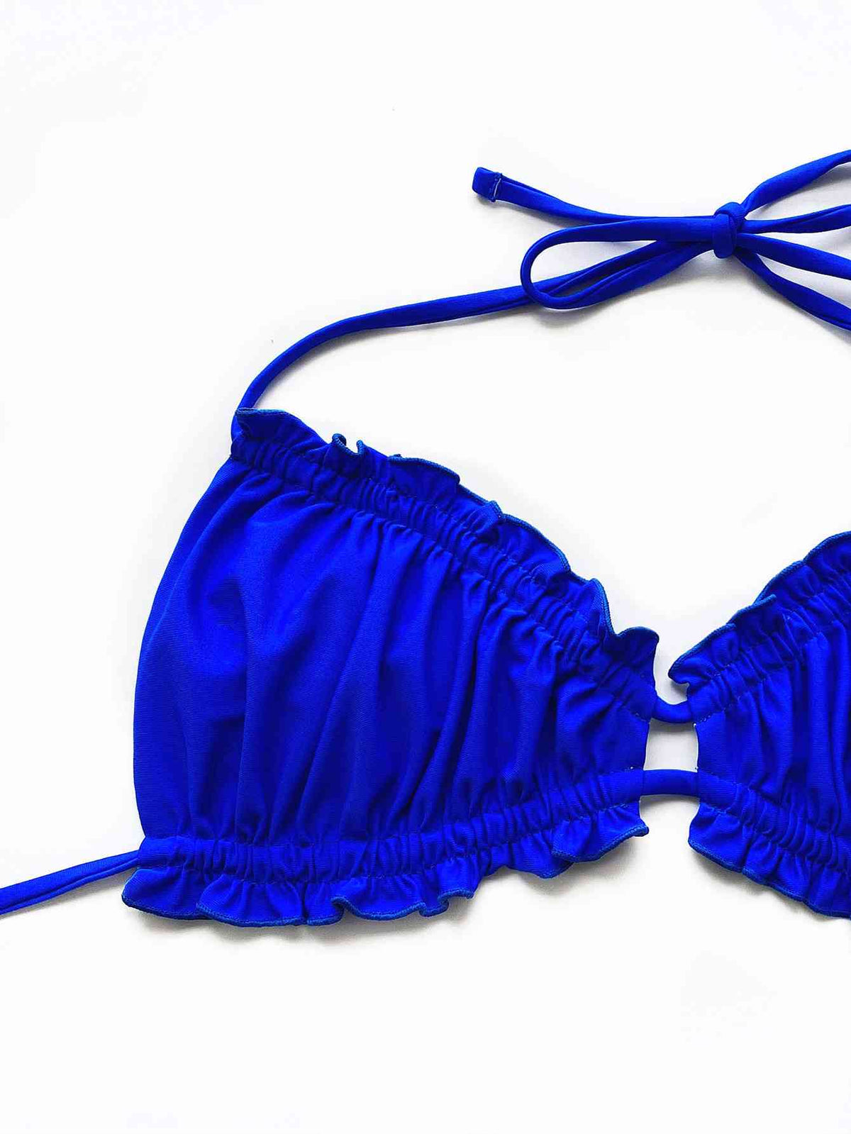 Frill Trill Halter Neck Bikini Set - Ladyez