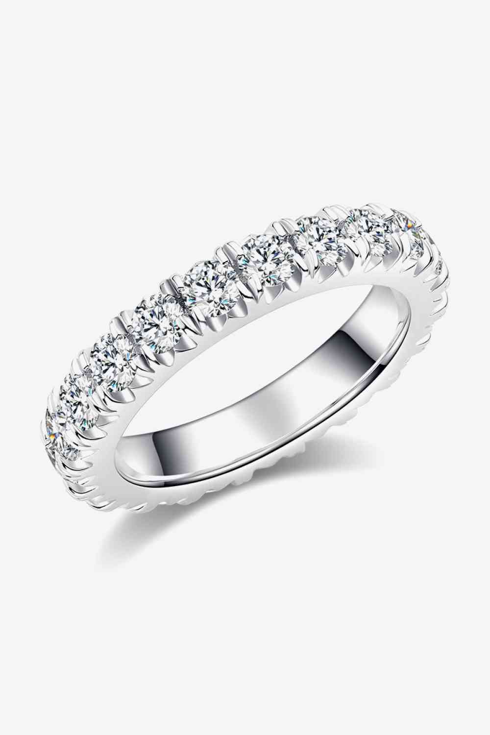 Adored 2.3 Carat Moissanite 925 Sterling Silver Eternity Ring - Ladyez