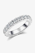 Adored 2.3 Carat Moissanite 925 Sterling Silver Eternity Ring - Ladyez
