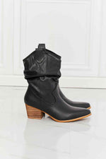 MMShoes Better in Texas Scrunch Cowboy Boots in Black - Ladyez