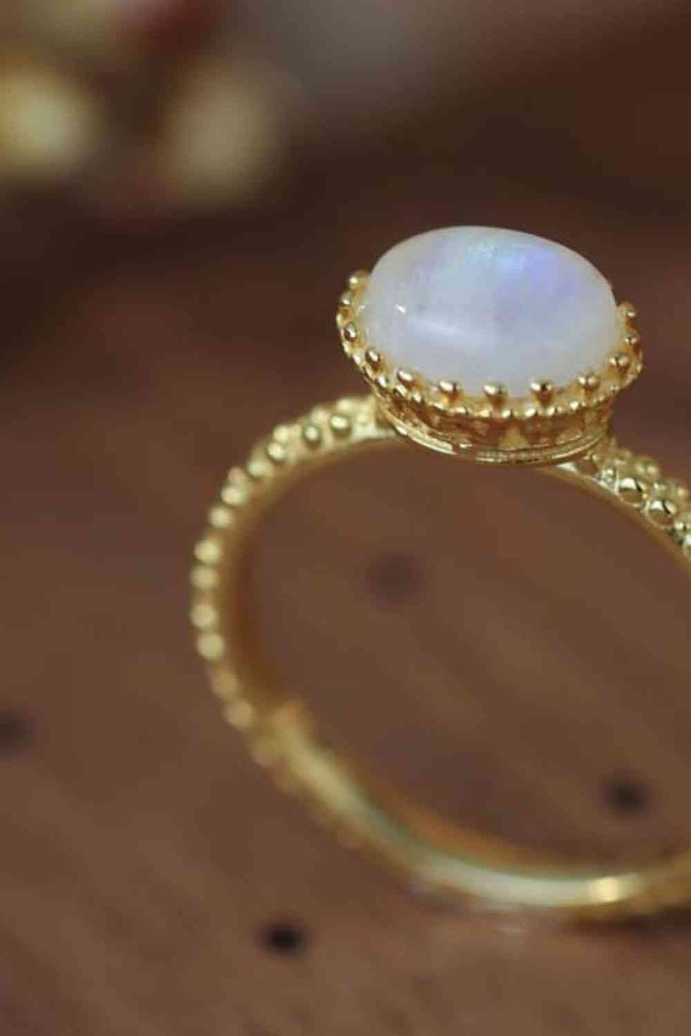 Moonstone 925 Sterling Silver Ring - Ladyez