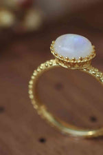Moonstone 925 Sterling Silver Ring - Ladyez