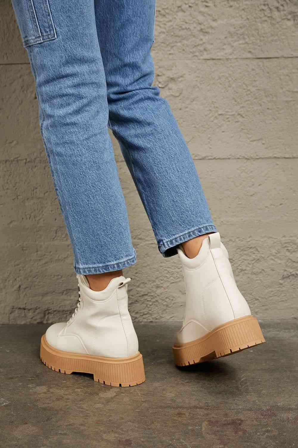 East Lion Corp Platform Combat Boots - Ladyez