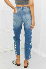 Judy Blue Laila Full Size Straight Leg Distressed Jeans - Ladyez