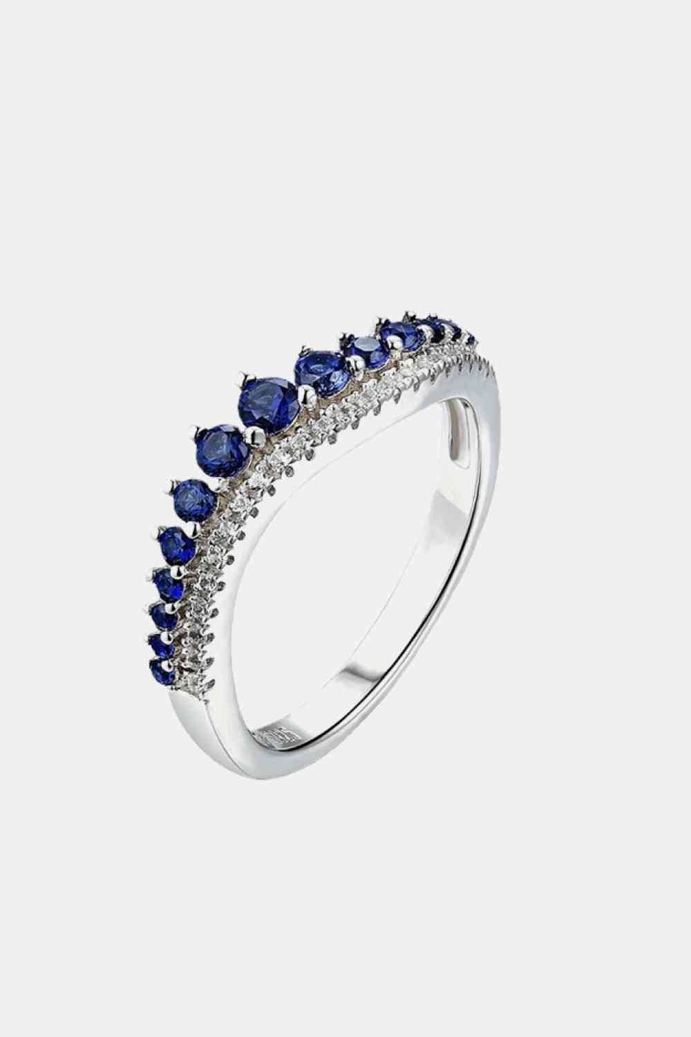 Lab-Grown Sapphire 925 Sterling Silver Rings - Ladyez