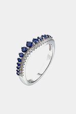 Lab-Grown Sapphire 925 Sterling Silver Rings - Ladyez