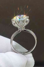 5 Carat Moissanite Side Stone Ring - Ladyez
