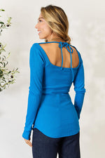 Culture Code Full Size Ribbed Sweetheart Neck Knit Top - Ladyez