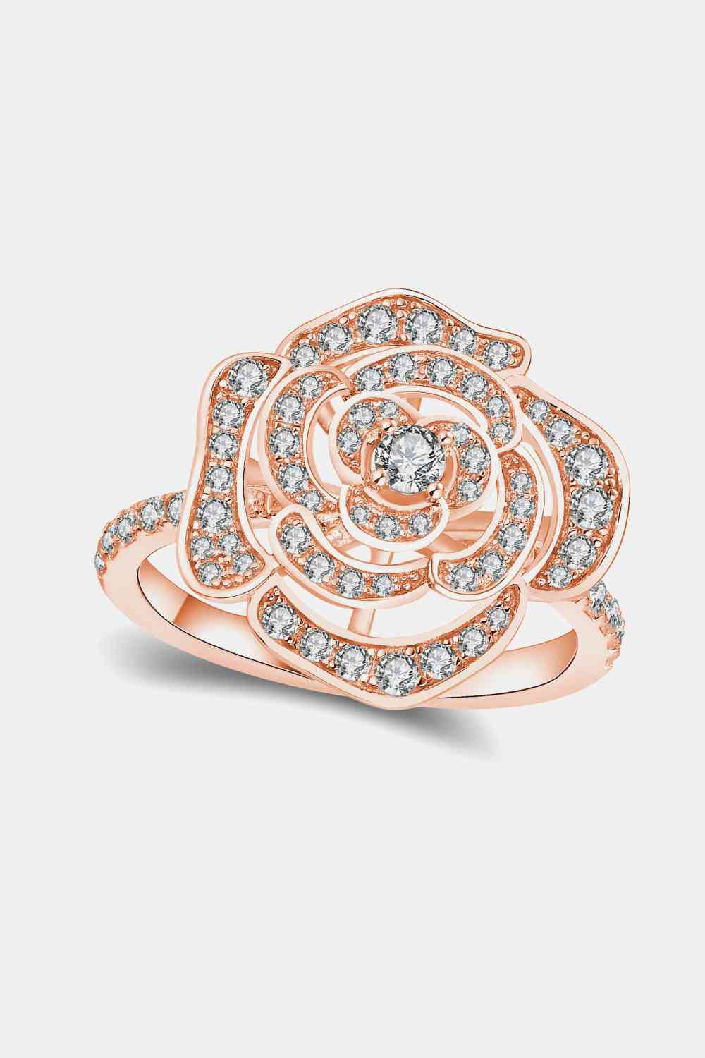Moissanite Flower Shape Ring - Ladyez
