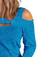 Full Size Cutout Cold Shoulder Blouse - Ladyez