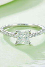 1.21 Carat Moissanite 925 Sterling Silver Side Stone Ring - Ladyez