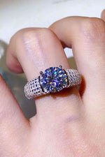 3 Carat Moissanite Side Stone Ring - Ladyez