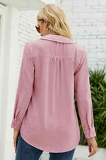 Swiss Dot Johnny Collar Blouse - Ladyez