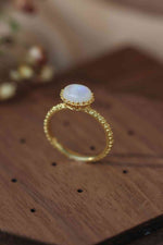 Moonstone 925 Sterling Silver Ring - Ladyez