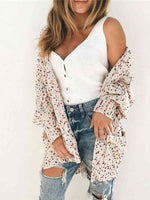 Multicolored Open Front Cardigan - Ladyez