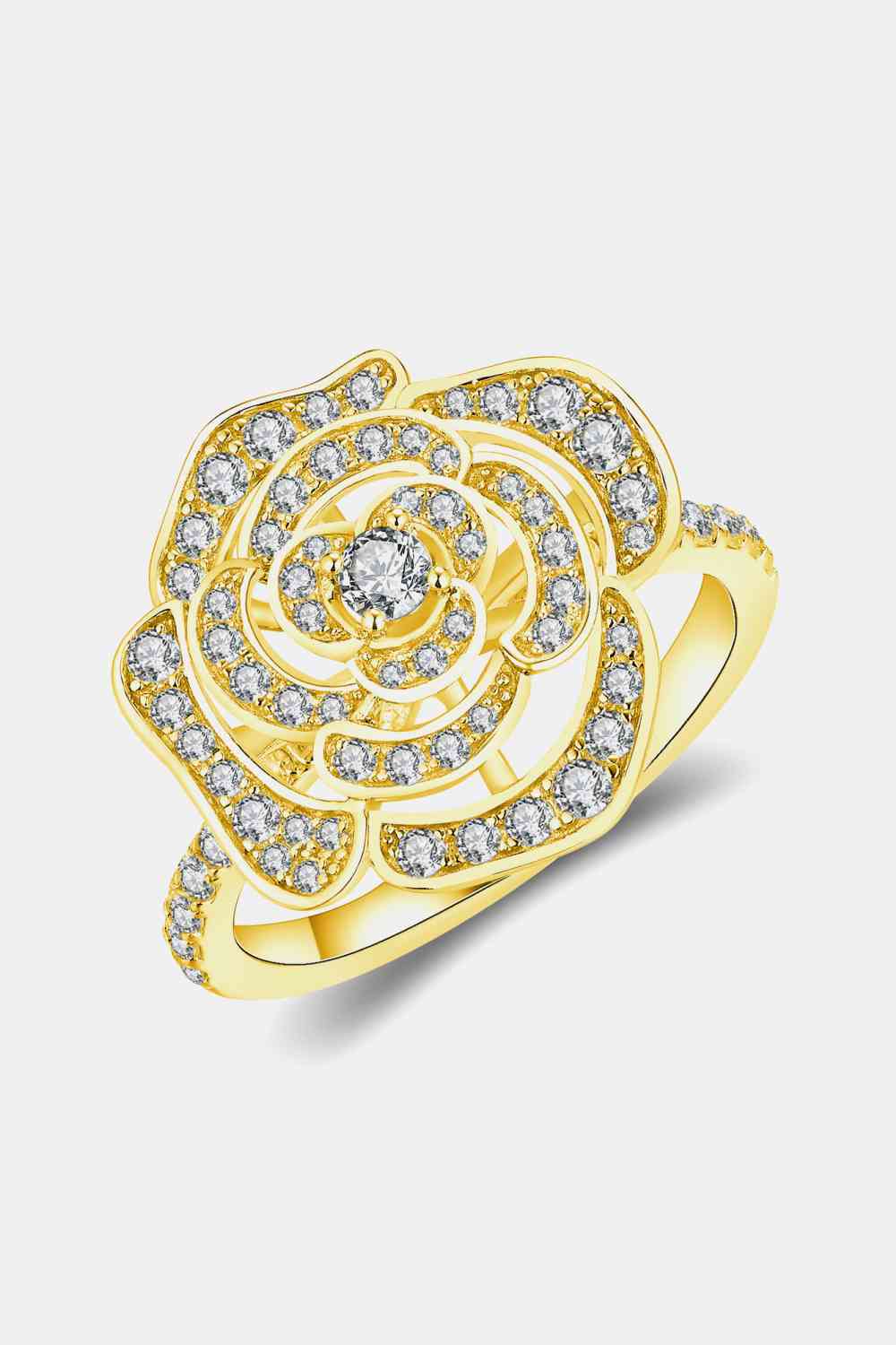 Moissanite Flower Shape Ring - Ladyez