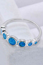 925 Sterling Silver Multi-Opal Ring - Ladyez
