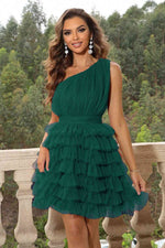 One-Shoulder Sleeveless Dress - Ladyez