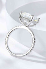 5.52 Carat Moissanite Side Stone Ring - Ladyez