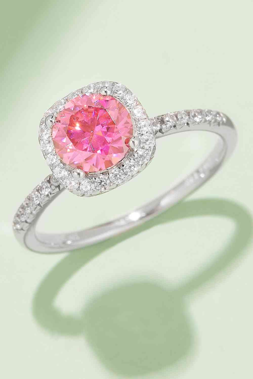 Adored 1 Carat Moissanite 925 Sterling Silver Halo Ring - Ladyez