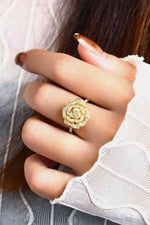 Moissanite Flower Shape Ring - Ladyez
