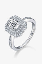 Adored 1 Carat Moissanite 925 Sterling Silver Side Stone Ring - Ladyez