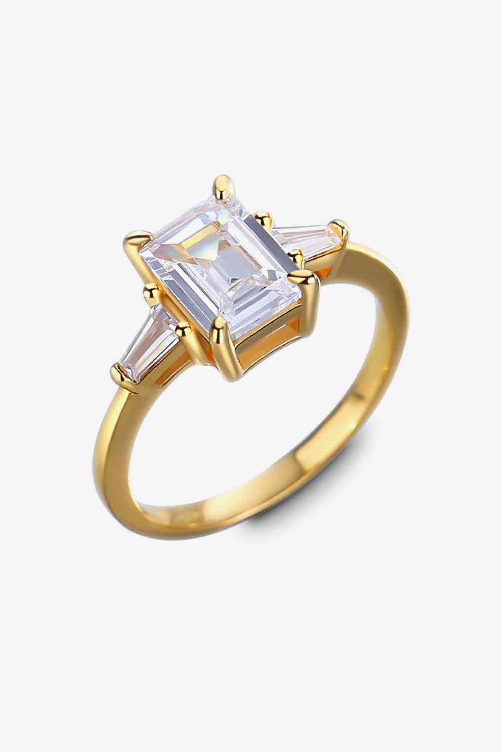 2 Carat Moissanite Rectangle Ring - Ladyez